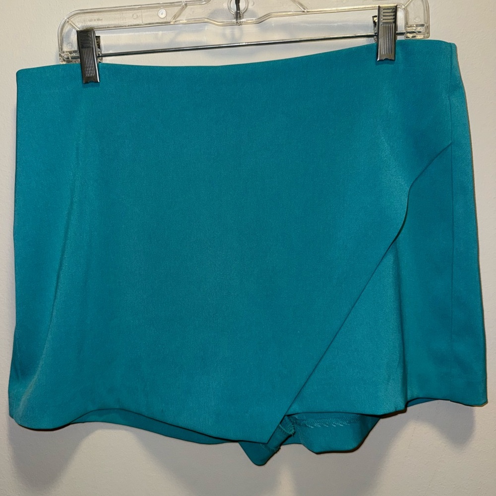 Primark Teal Skort with Asymmetrical Wrap
